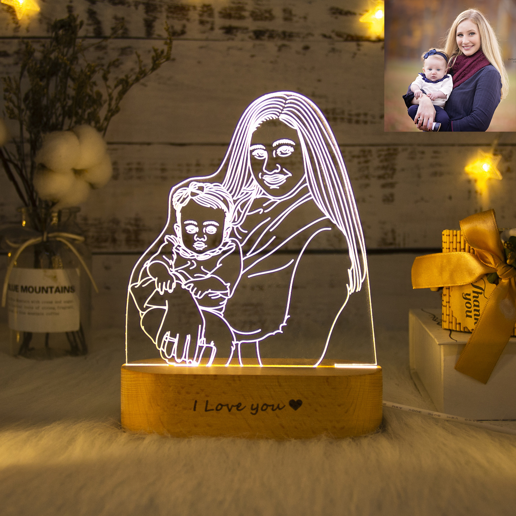 Creative 3D Night Light Holiday Gift DIY
