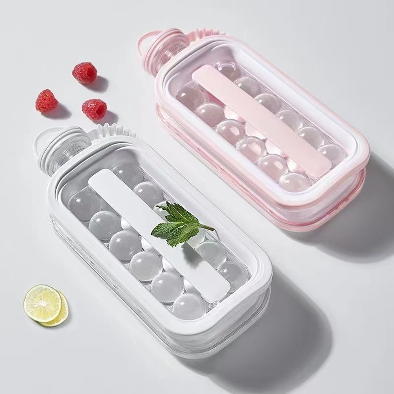Portable Transparent Water Bottle Ice Grid Membrane Set