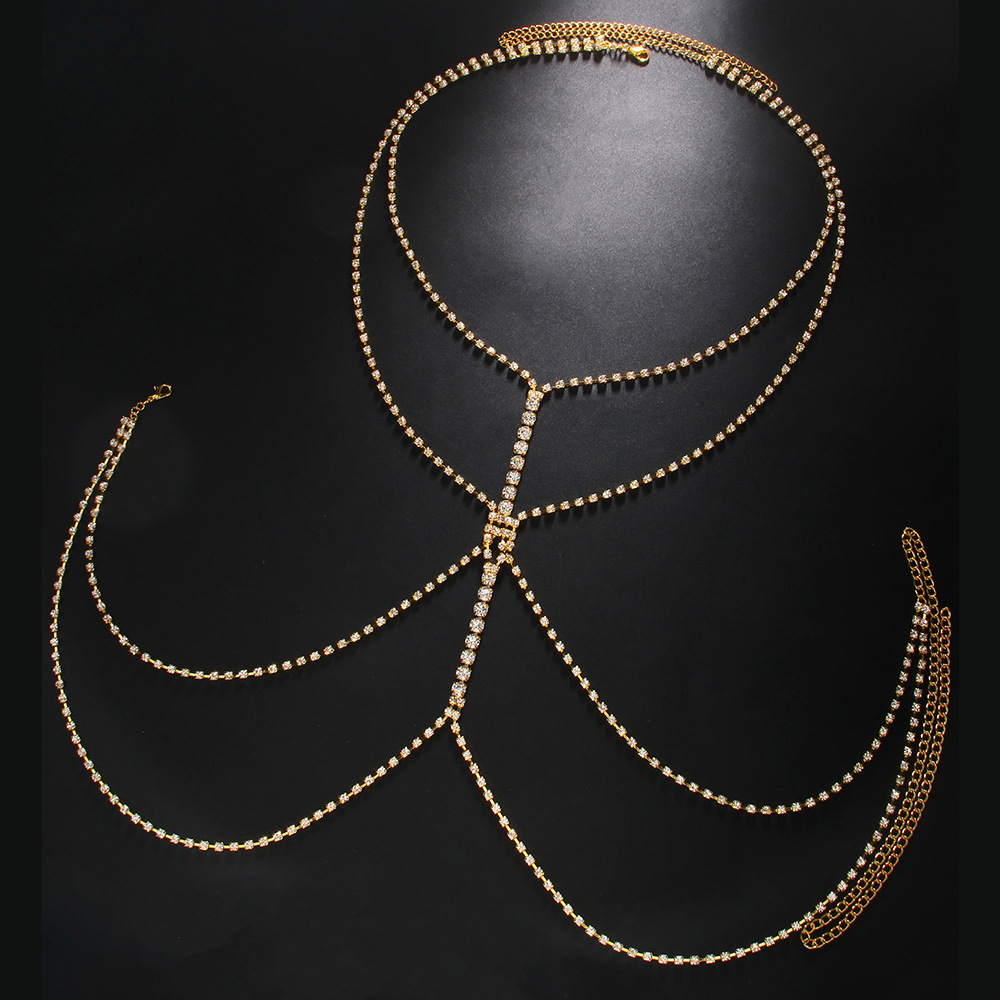 Rhinestone Sexy Bikini Bra Chain