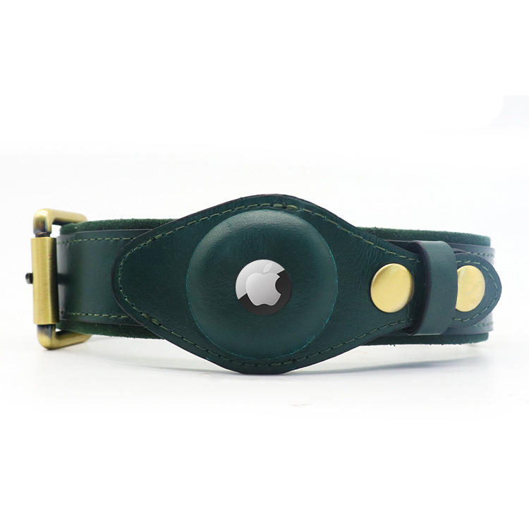 personalise Leather AirTag Collar