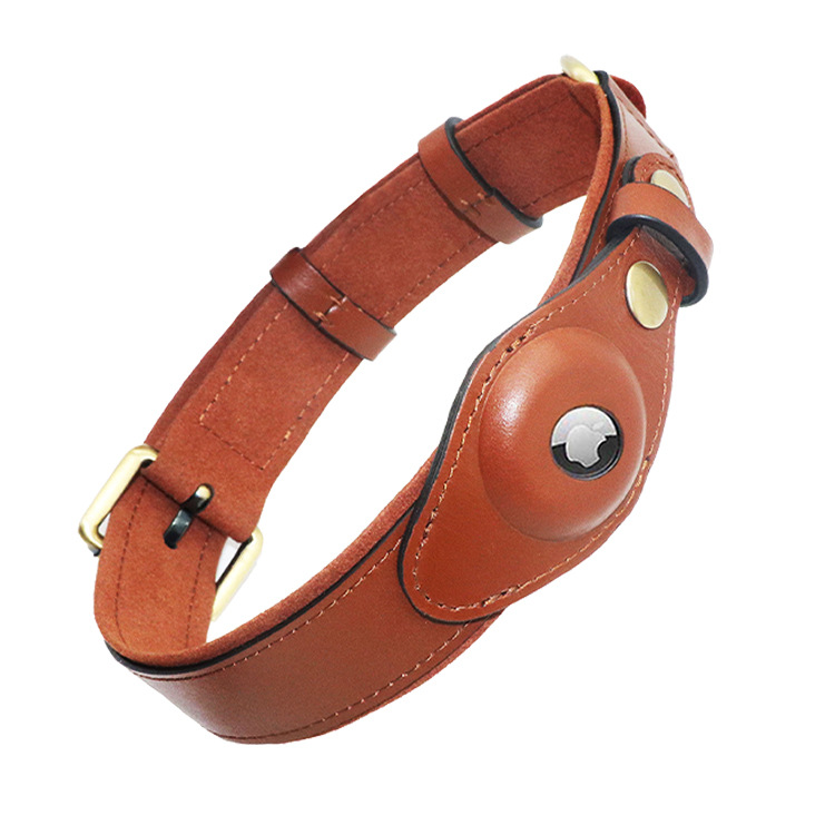 personalise Leather AirTag Collar