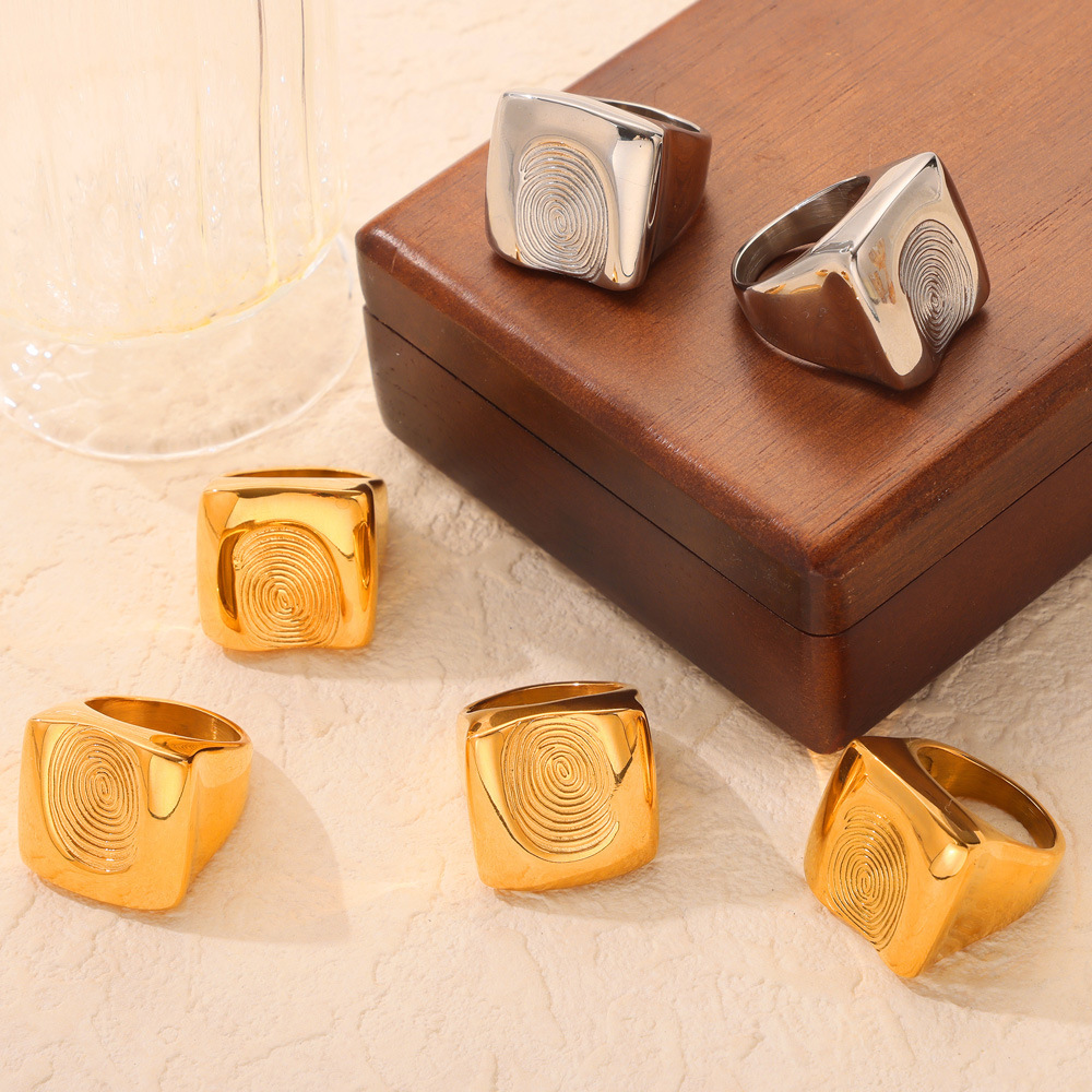 Personalized Fingerprint Casting Ring Unisex