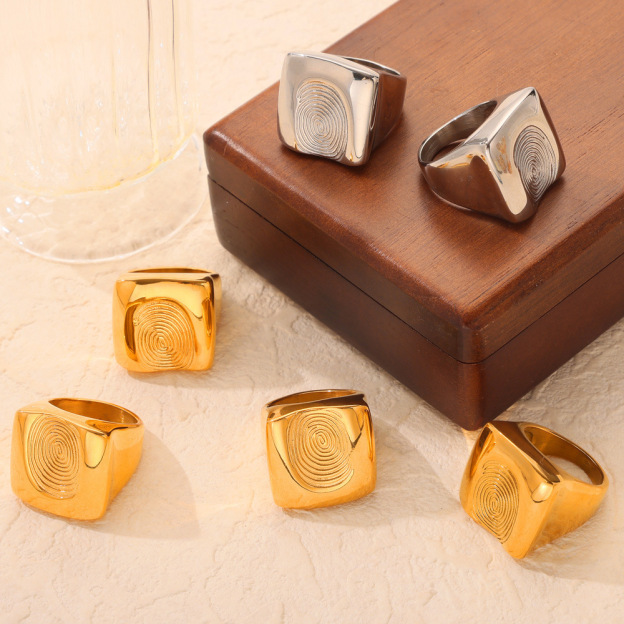 Personalized Fingerprint Casting Ring Unisex