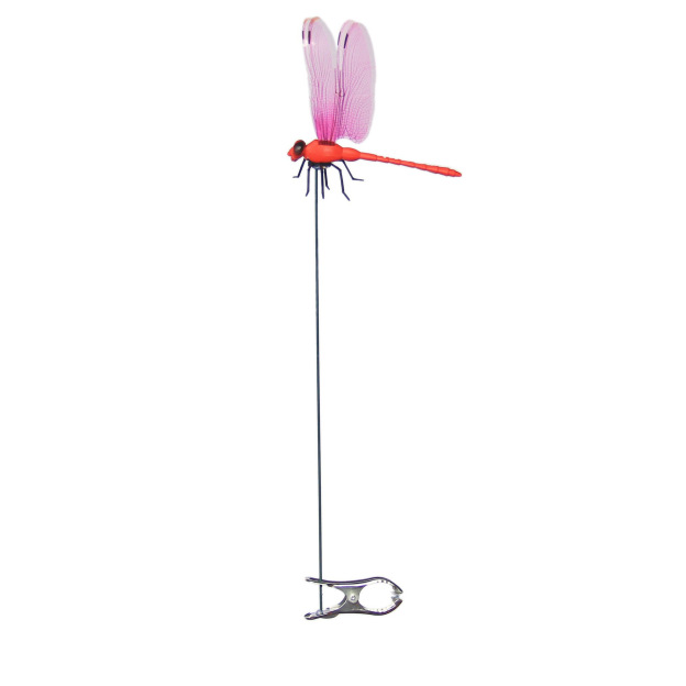  3D Simulation Pole Plug Dragonfly with Clip Garden Decoration