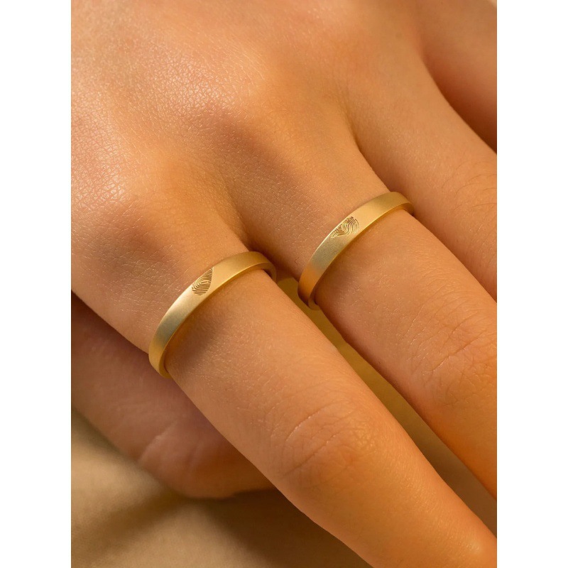 Personalized “Let Me Make a Pact with You” Fingerprint Love Opening Ring