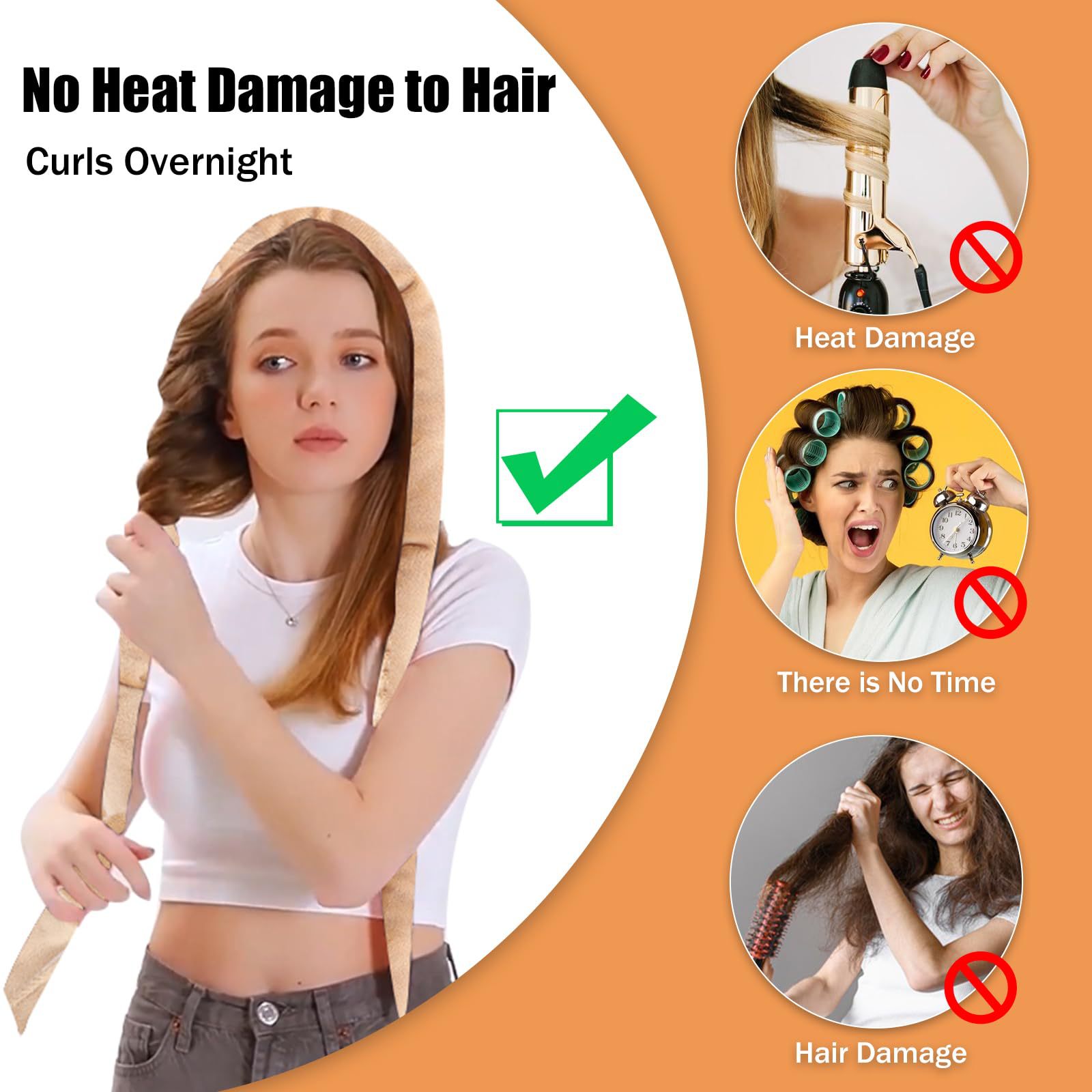 No Heat Hairdressing Big Wave Hair Curler