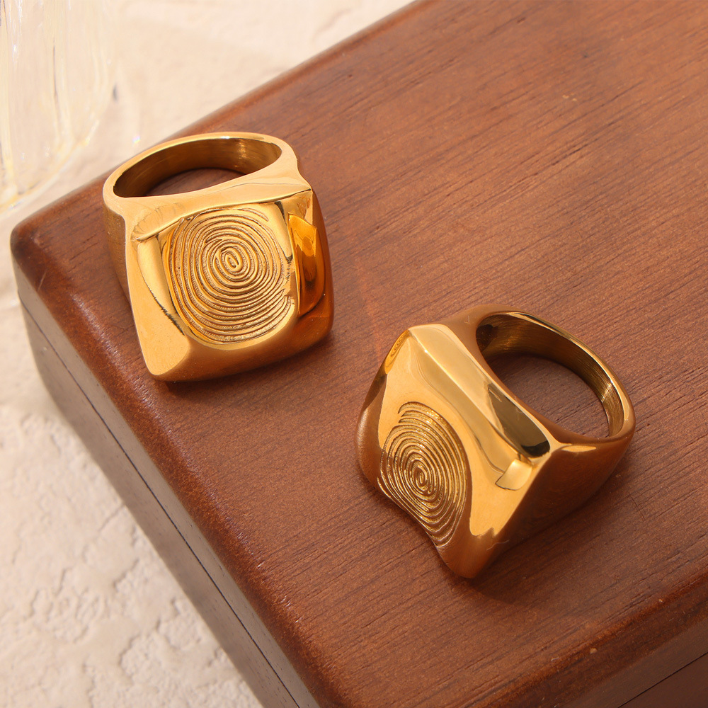 Personalized Fingerprint Casting Ring Unisex