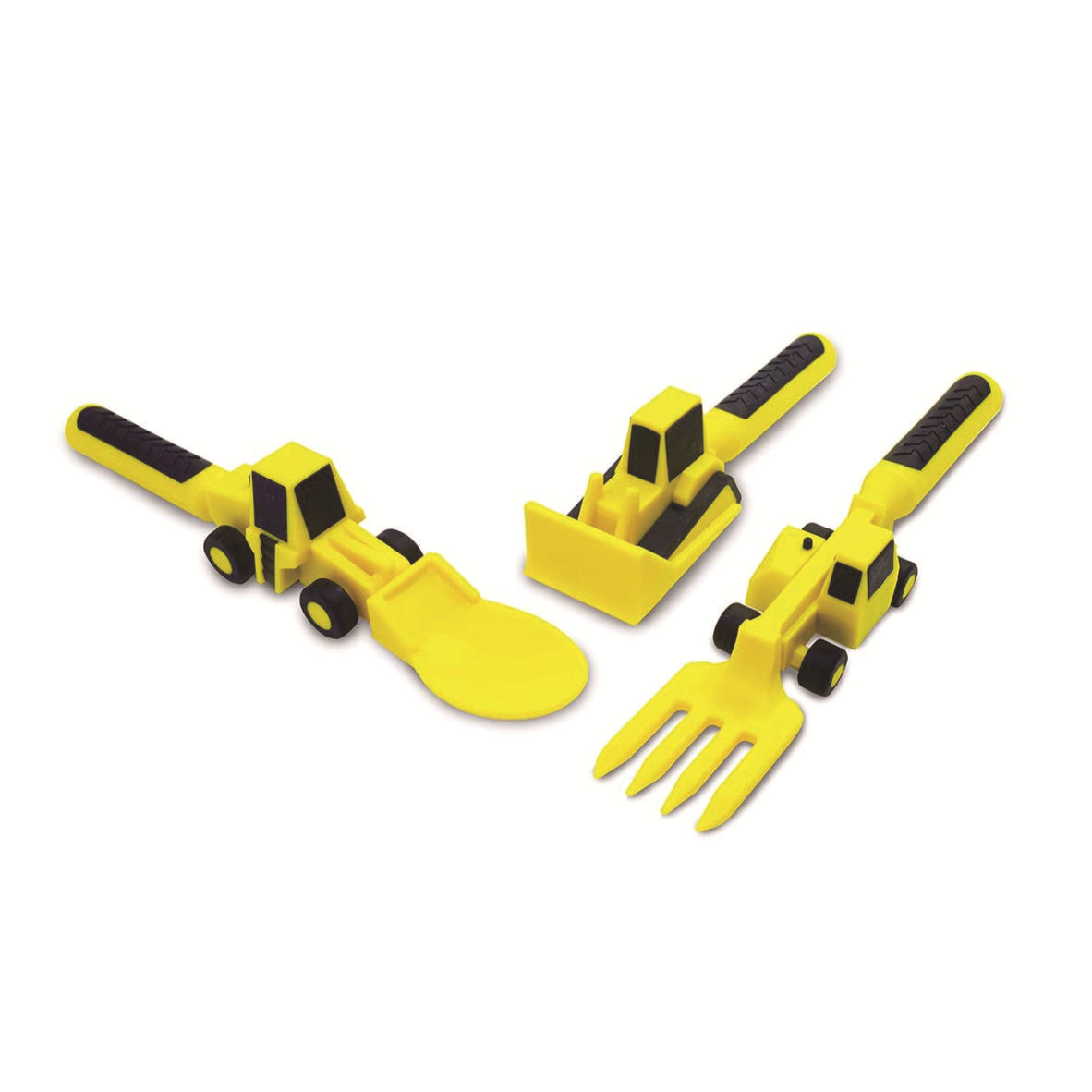 Bulldozer Excavator Scooper Dinner Plate Children's Tableware Set of Two