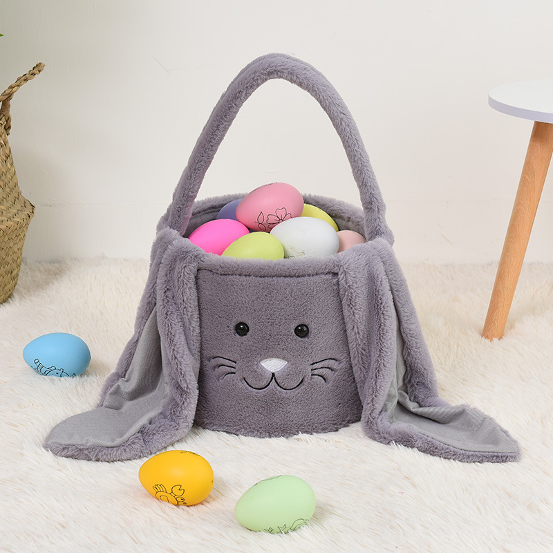 🐇Custom Name Plush Bunny Basket