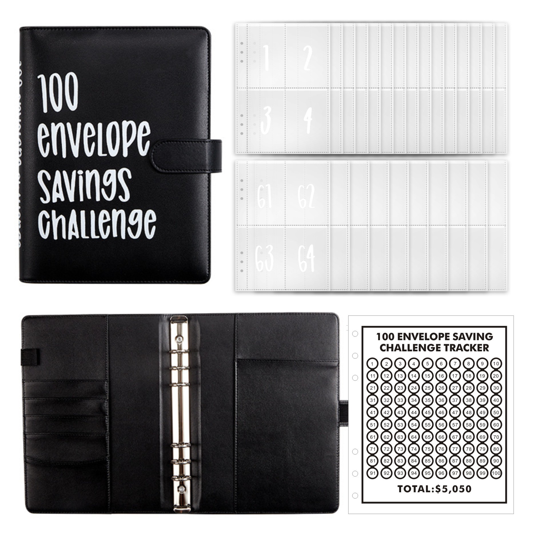 SAVINGS CHALLENGE BINDER-(1 BOOK)