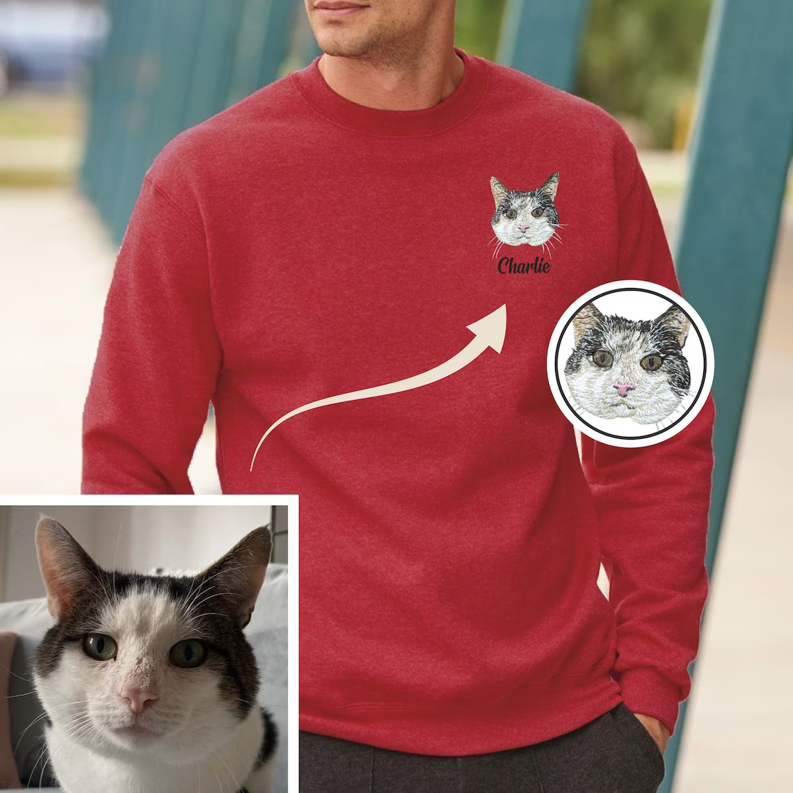 Custom Embroidered Sweatshirt Embroidered Hoodie Gifts For Pet