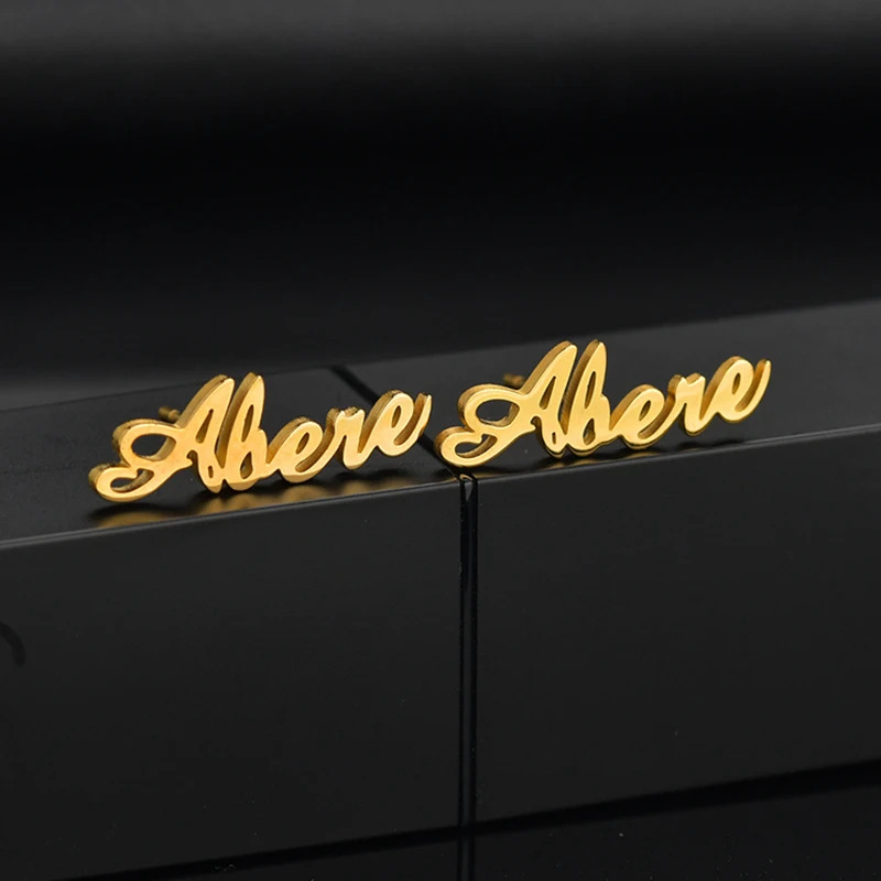 Customized name earrings jewelry holiday gifts