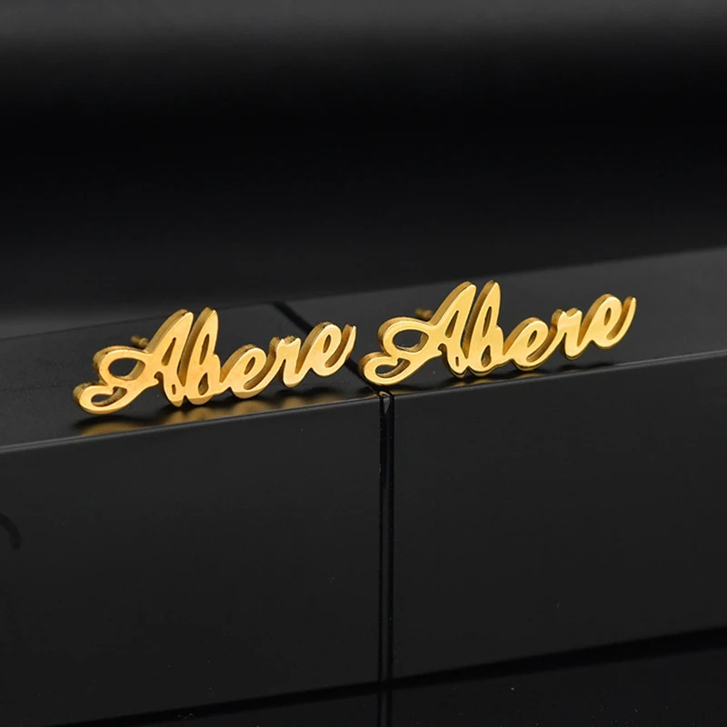 Customized name earrings jewelry holiday gifts