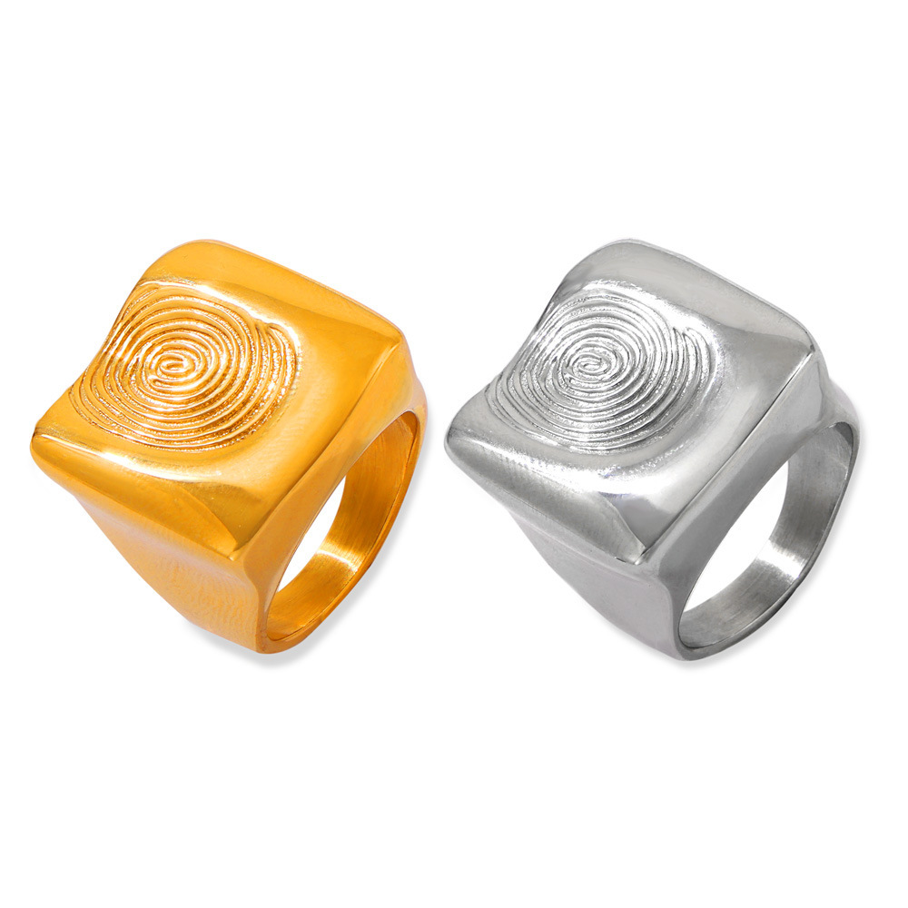 Personalized Fingerprint Casting Ring Unisex