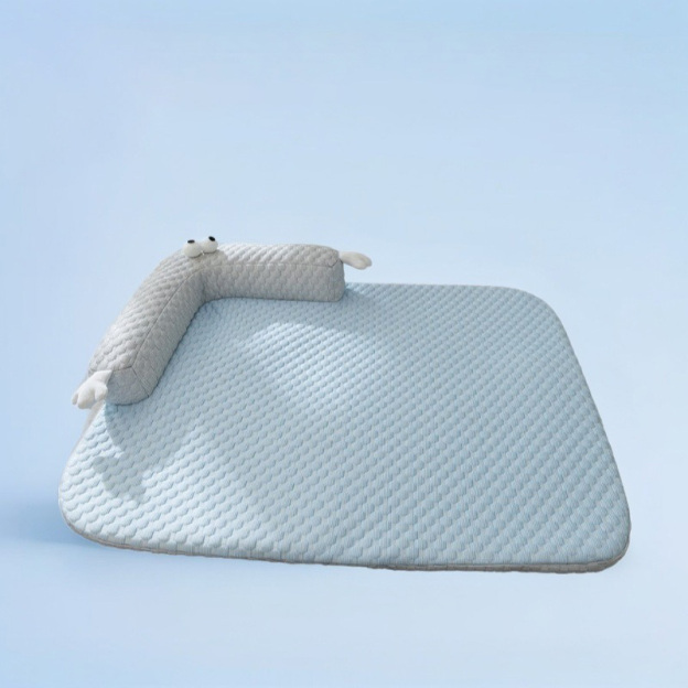 Removable and washable summer pet ice pad with pillow