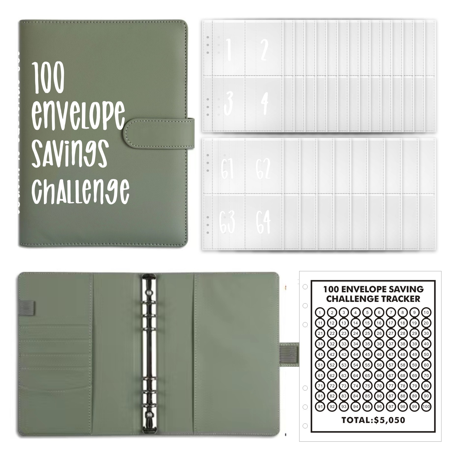 SAVINGS CHALLENGE BINDER-(1 BOOK)