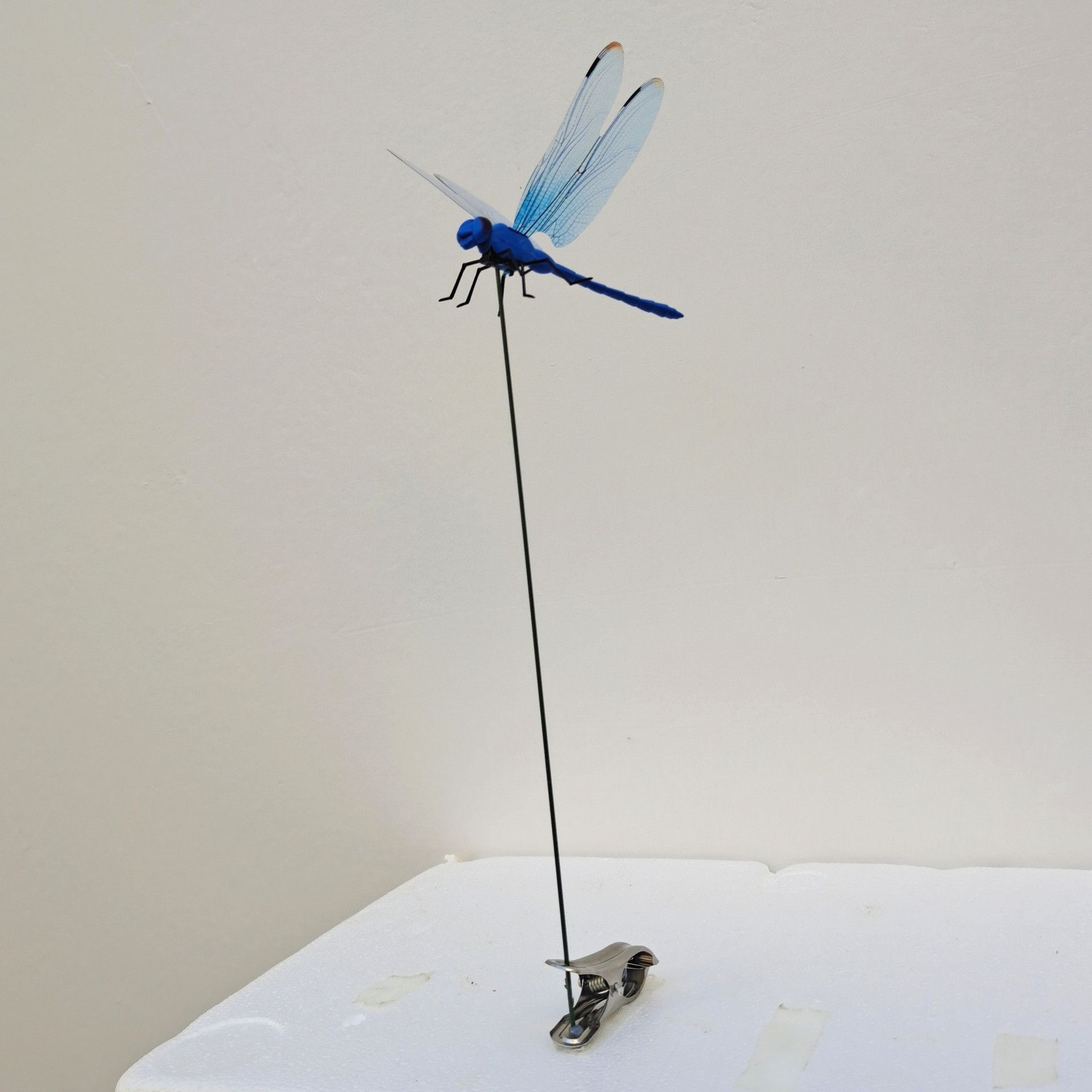  3D Simulation Pole Plug Dragonfly with Clip Garden Decoration