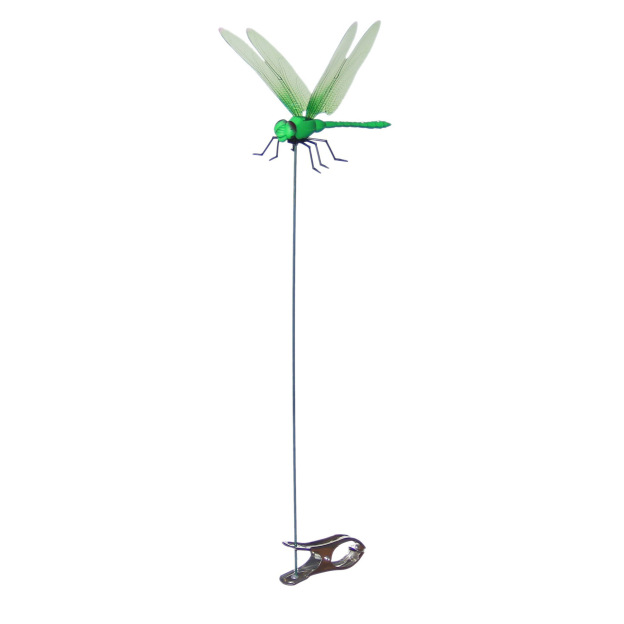  3D Simulation Pole Plug Dragonfly with Clip Garden Decoration