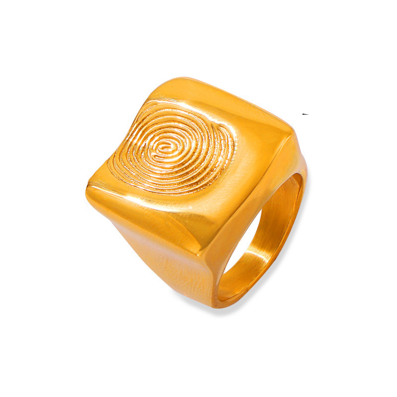 Personalized Fingerprint Casting Ring Unisex