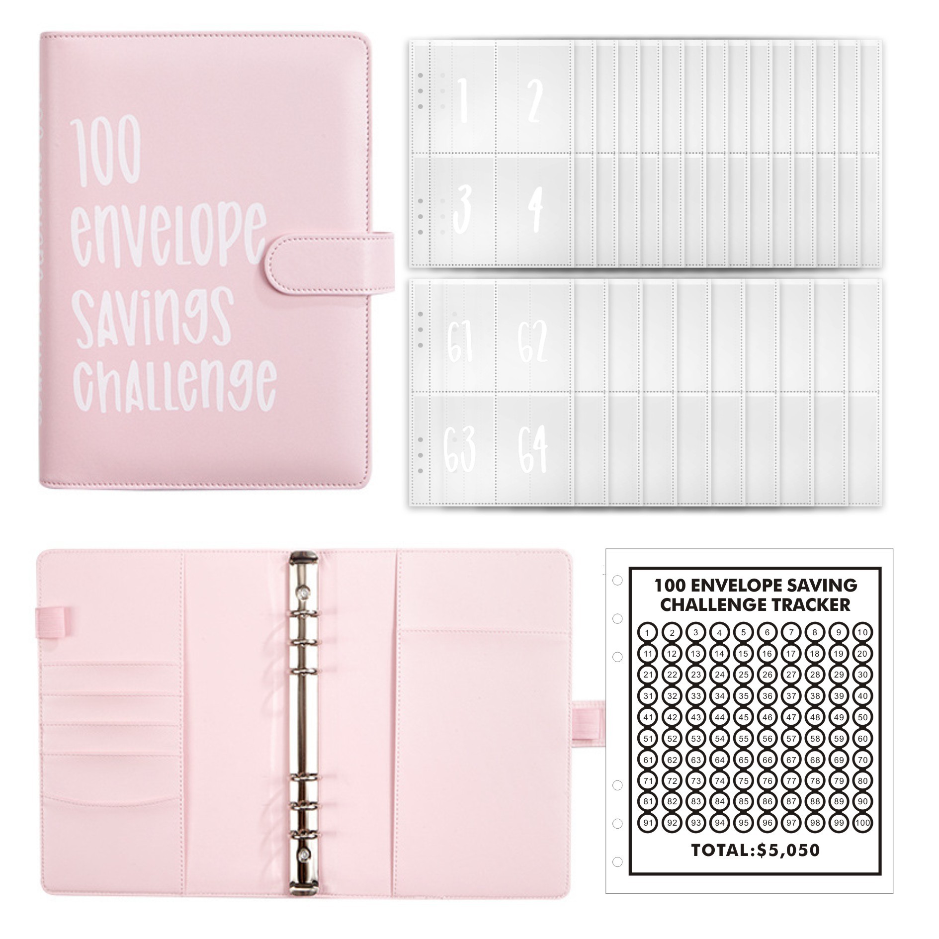 SAVINGS CHALLENGE BINDER-(1 BOOK)