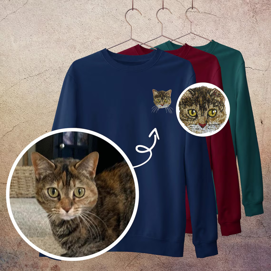 Custom Embroidered Sweatshirt Embroidered Hoodie Gifts For Pet
