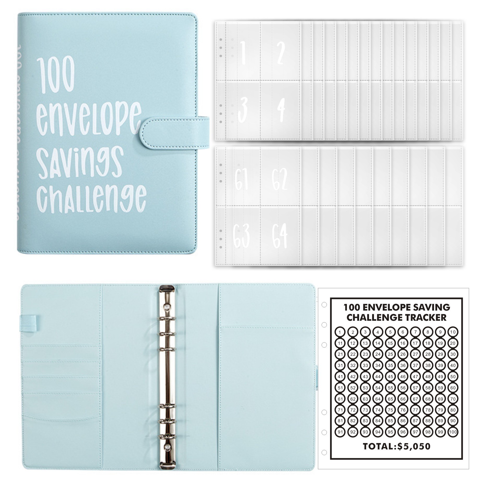 SAVINGS CHALLENGE BINDER-(1 BOOK)