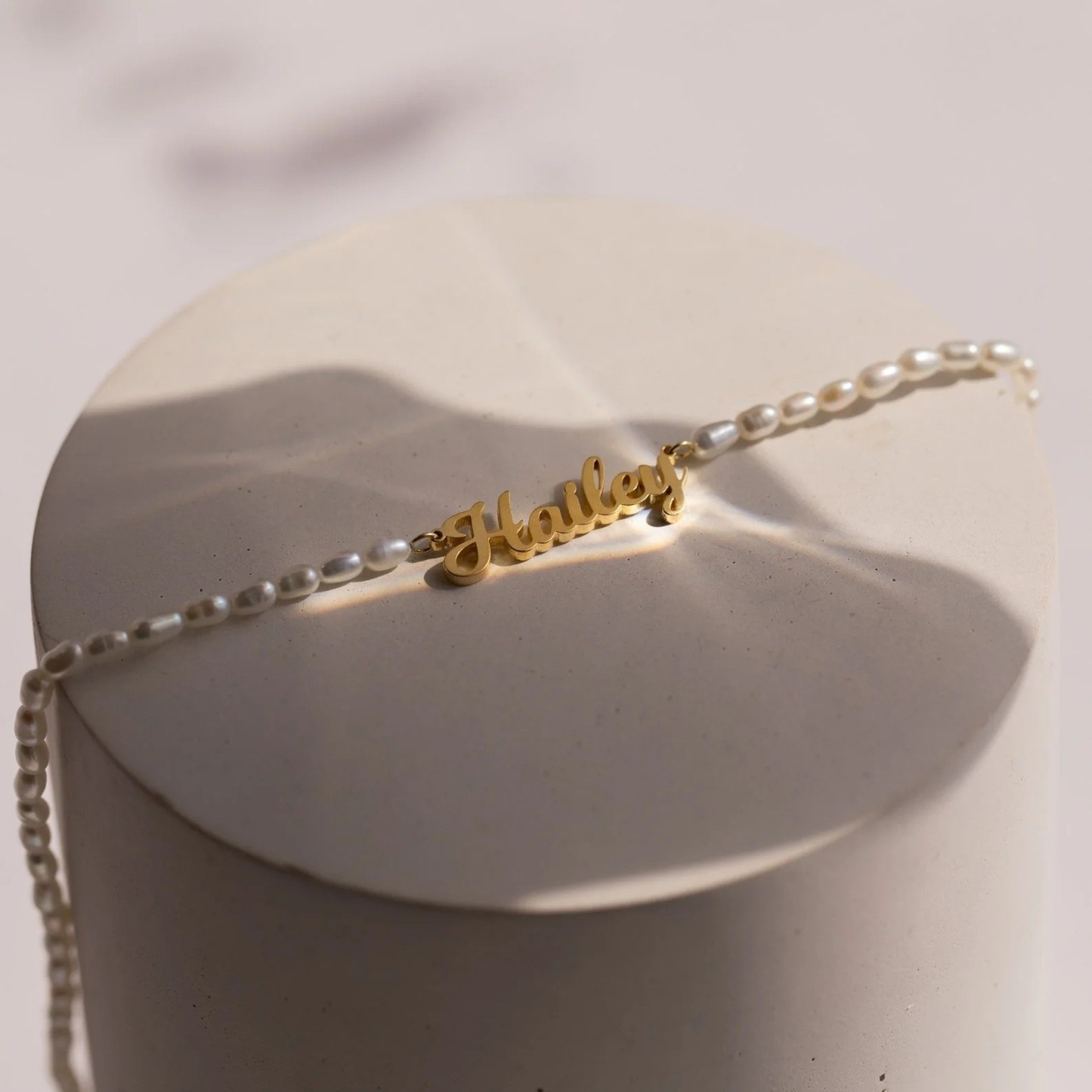 Personalized pendant name DIY pearl chain jewelry