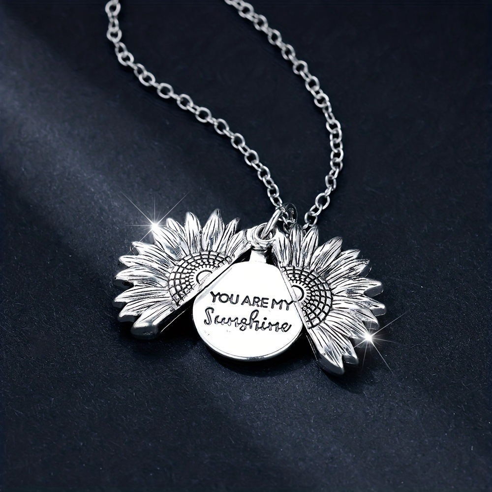 "You Are My Sunshine" Sunflower Sunflower Necklace can be hit together