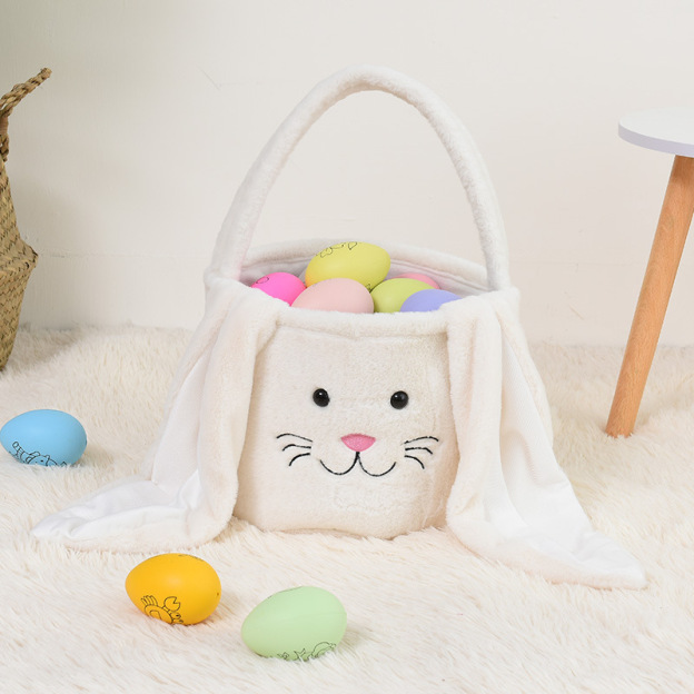 🐇Custom Name Plush Bunny Basket