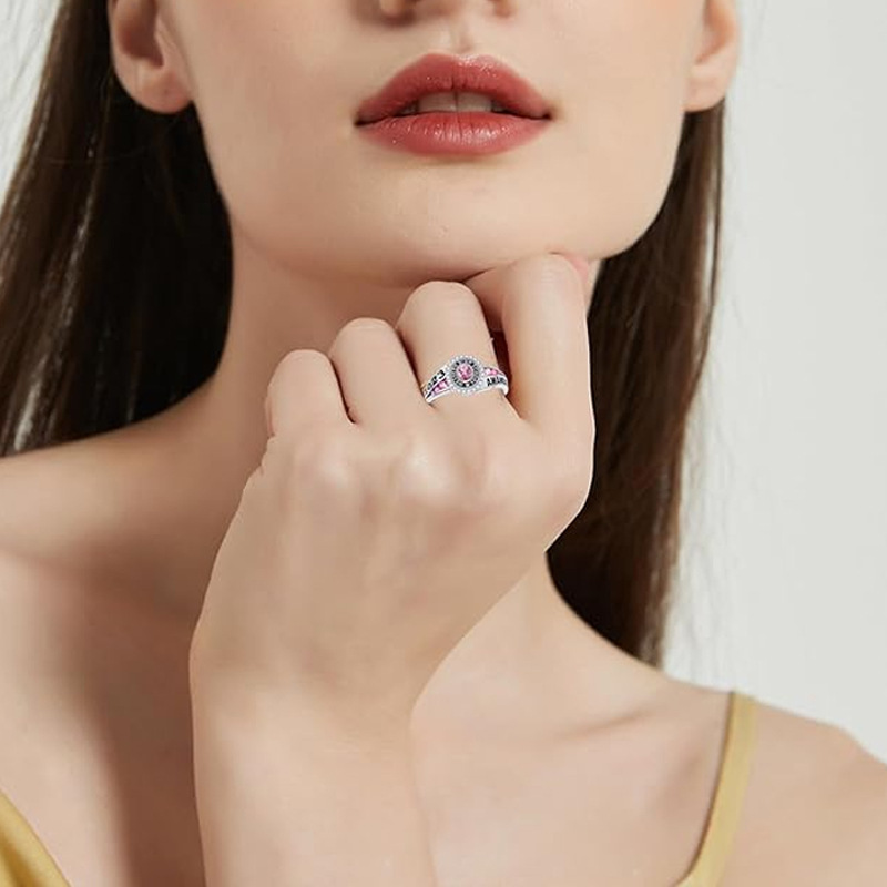 Customized graduation rings with birthstones for graduates