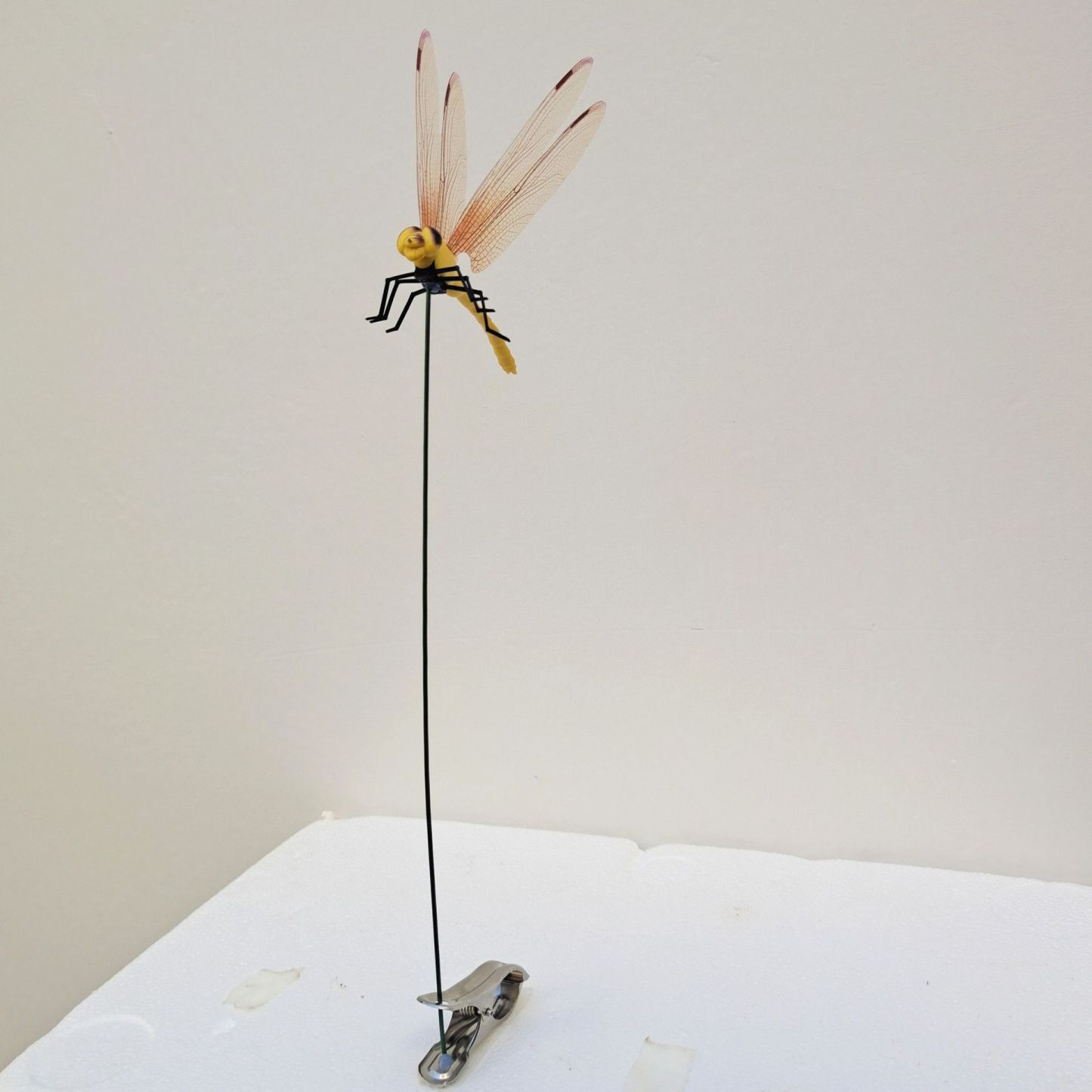  3D Simulation Pole Plug Dragonfly with Clip Garden Decoration