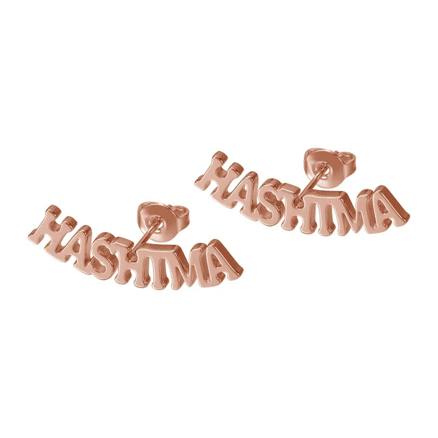 Customized name earrings jewelry holiday gifts