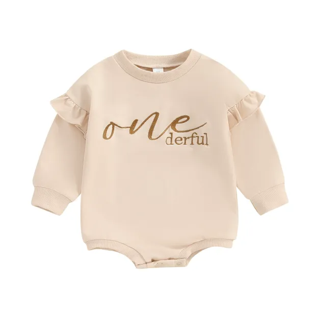 Baby Clothes Autumn Letter Embroidery Onesie