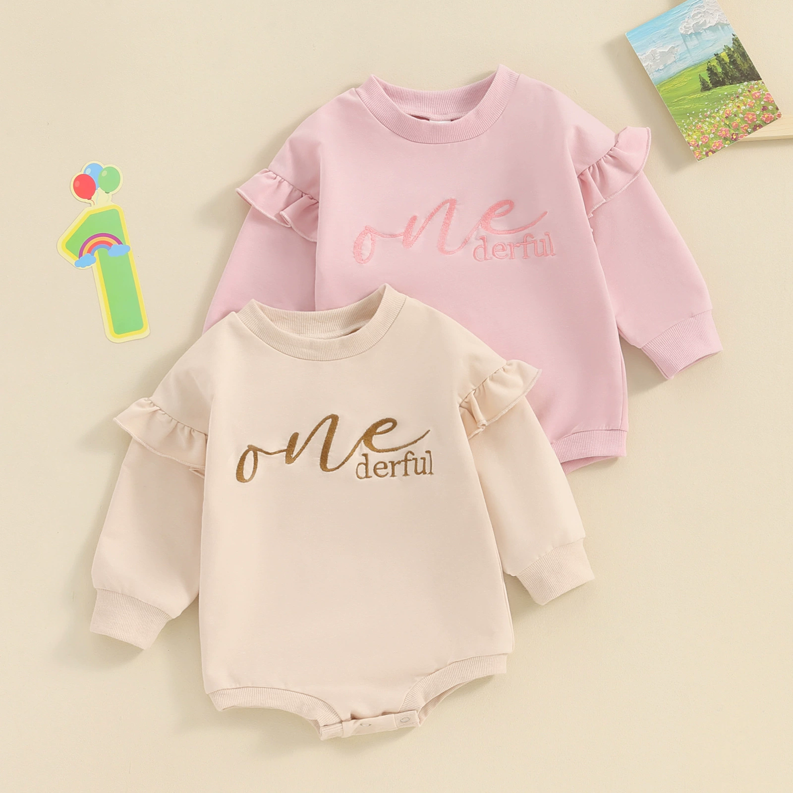 Baby Clothes Autumn Letter Embroidery Onesie
