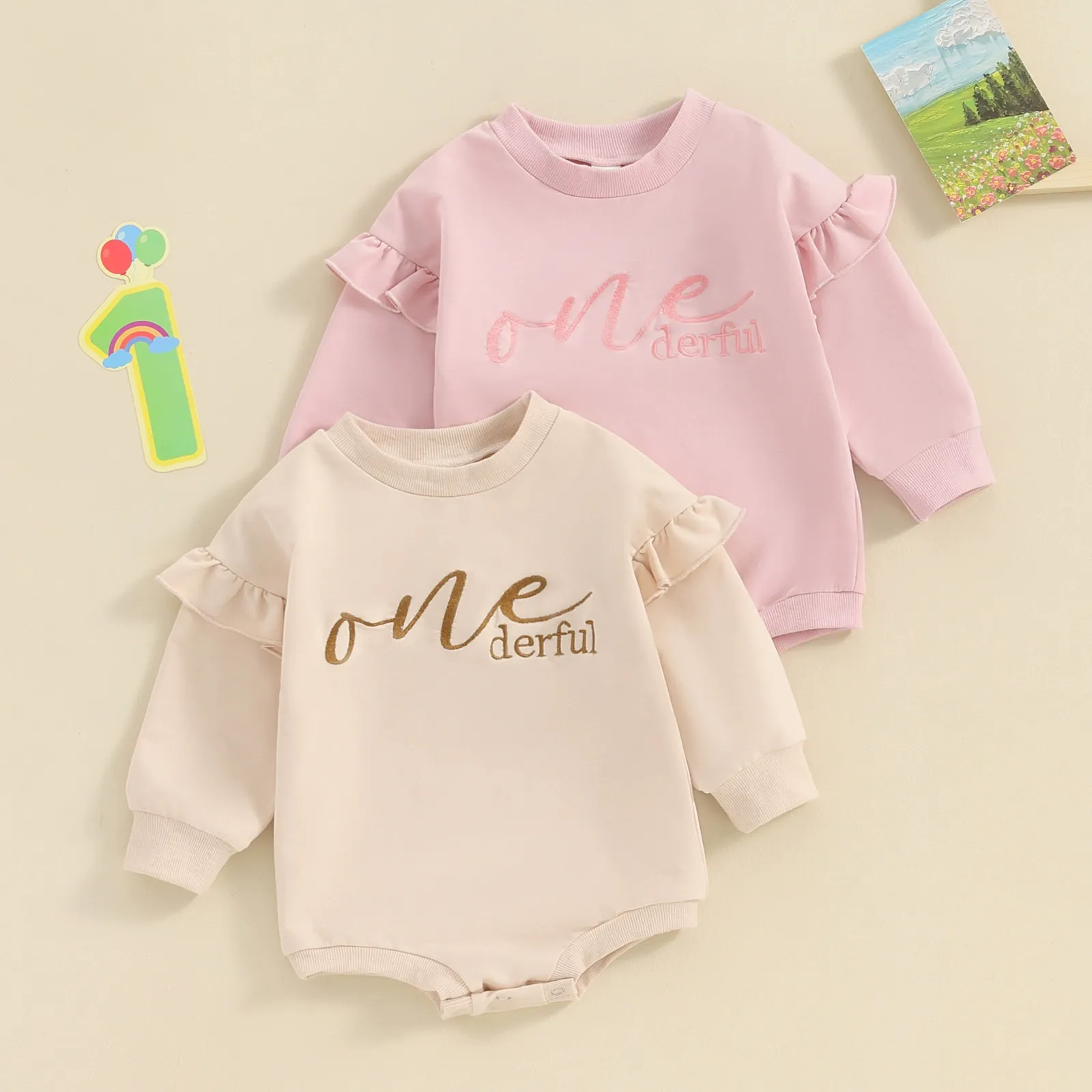 Baby Clothes Autumn Letter Embroidery Onesie