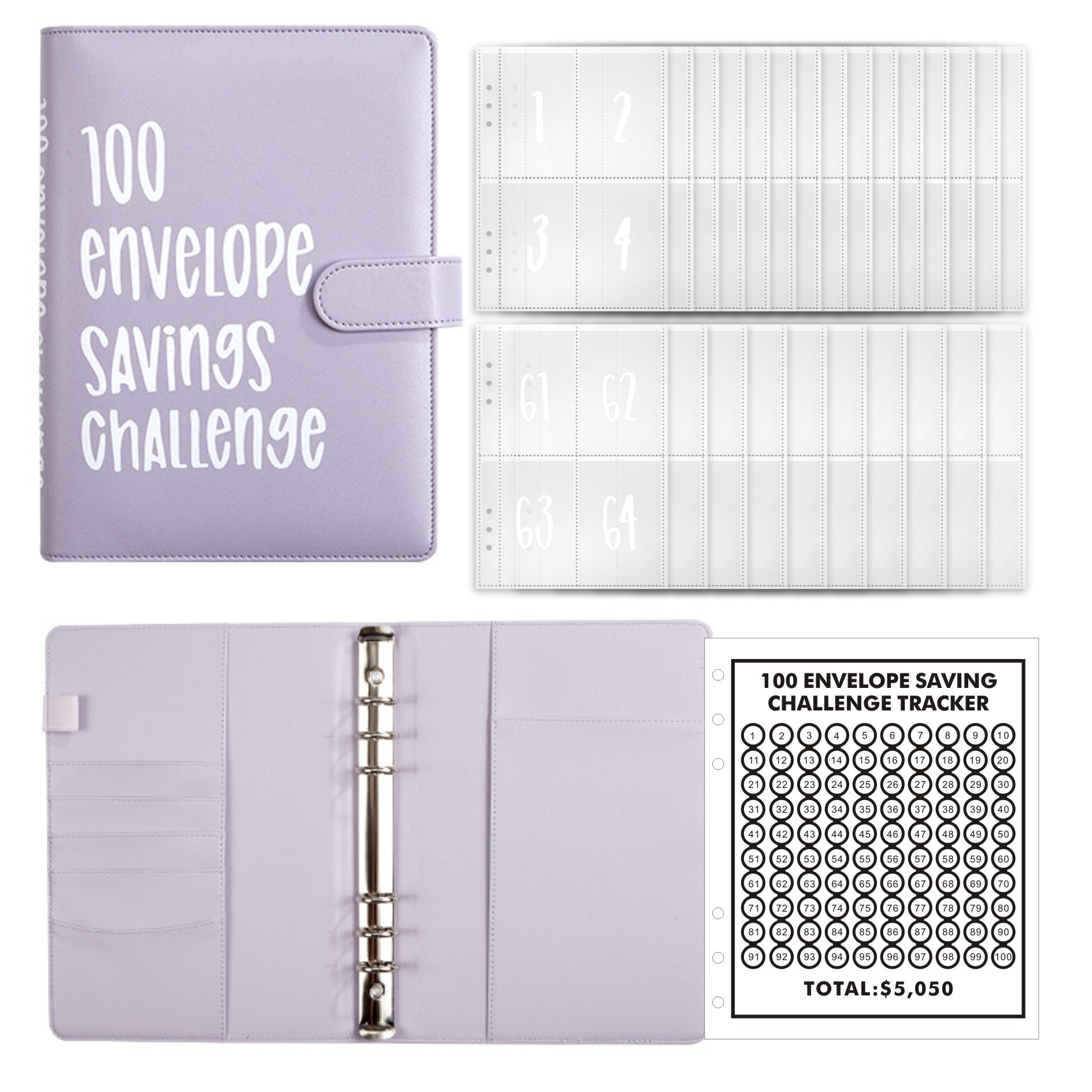 SAVINGS CHALLENGE BINDER-(1 BOOK)