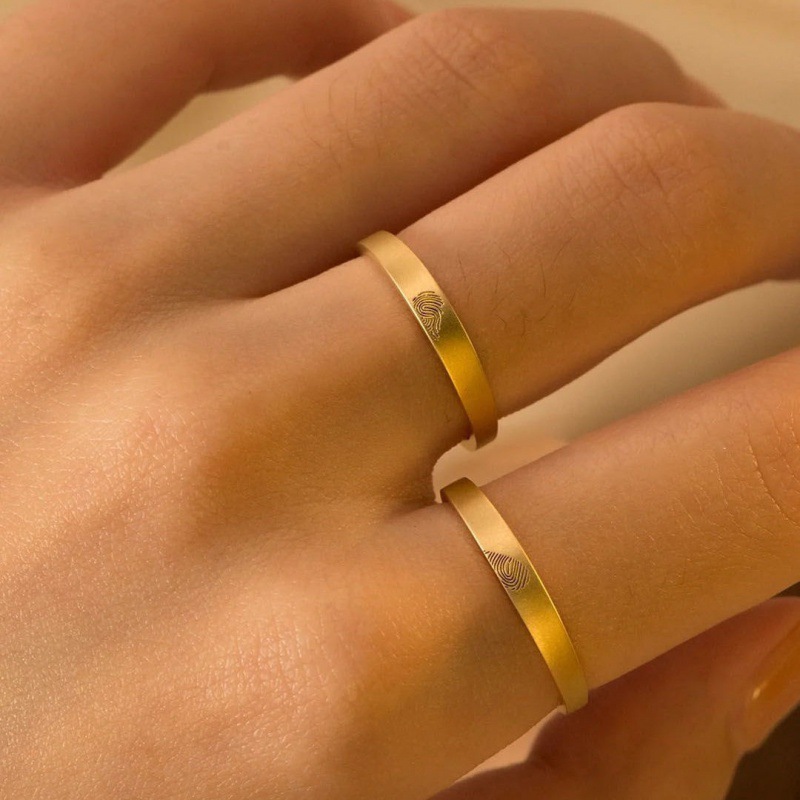 Personalized “Let Me Make a Pact with You” Fingerprint Love Opening Ring