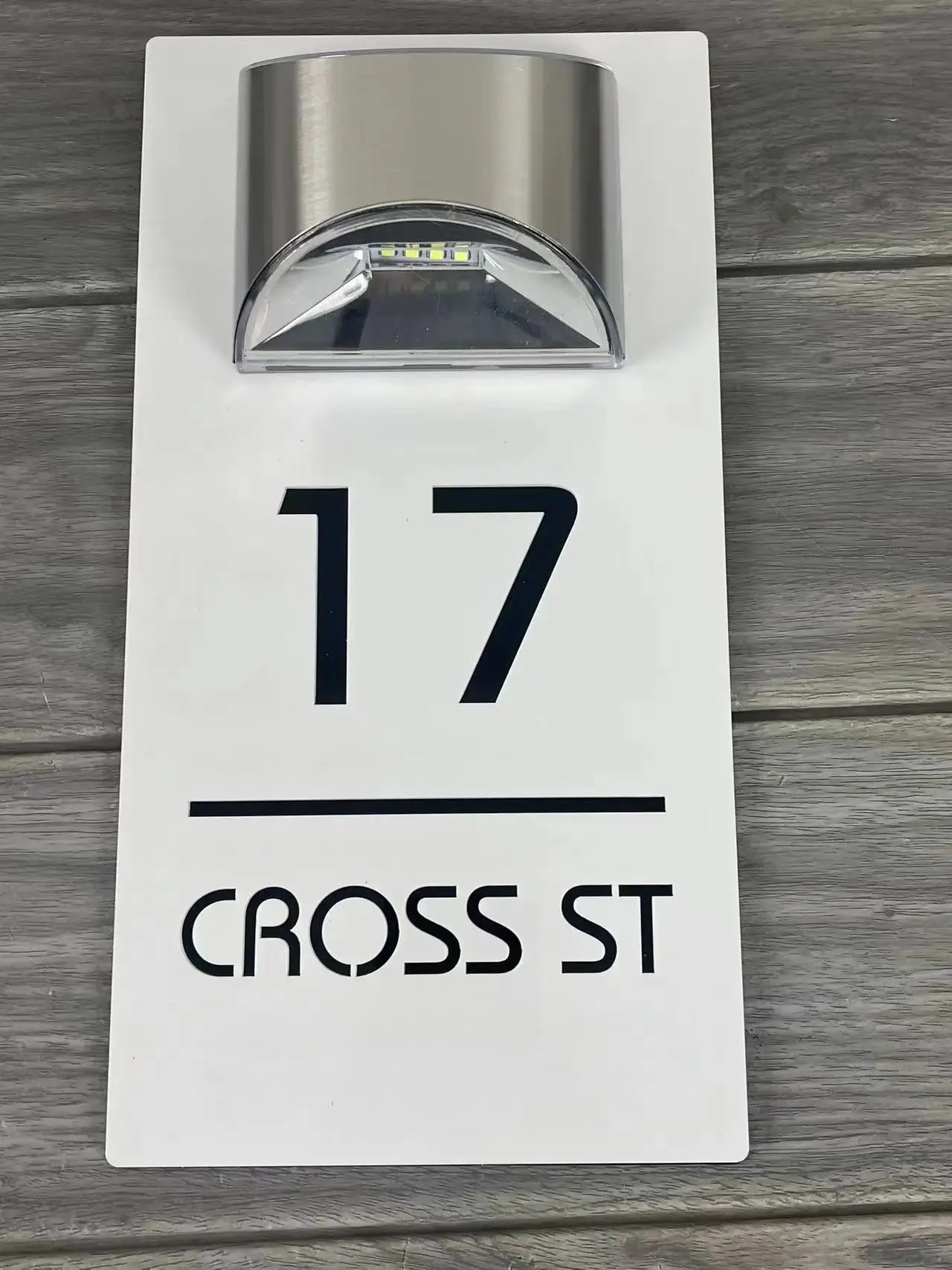 Personalized Solar House Plate