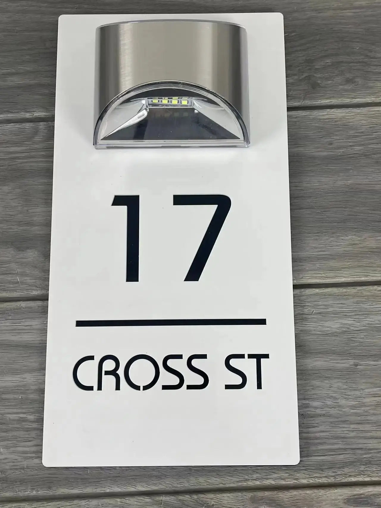 Personalized Solar House Plate