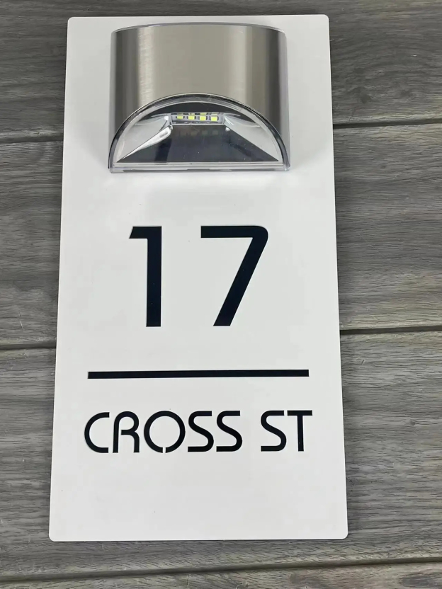 Personalized Solar House Plate