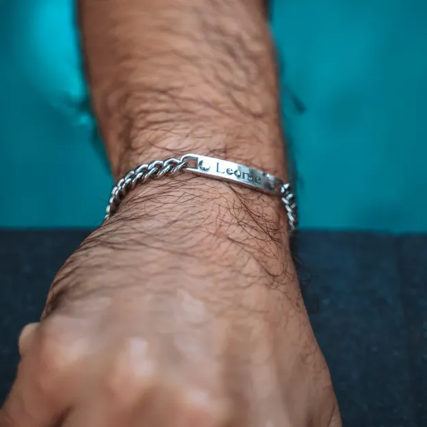 Engraved Couples Bracelet set