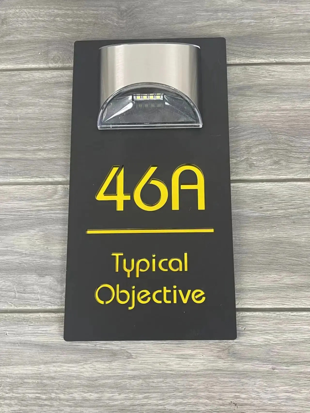 Personalized Solar House Plate