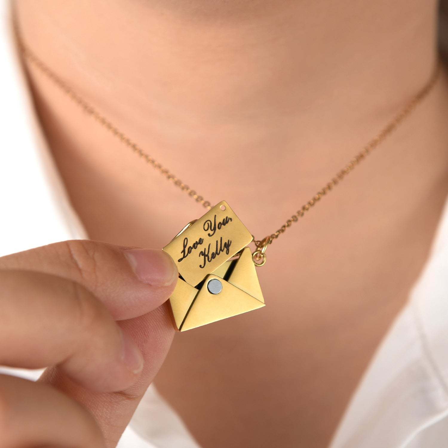 Surprise Teddy Bear Love Letter Necklace Gift Set