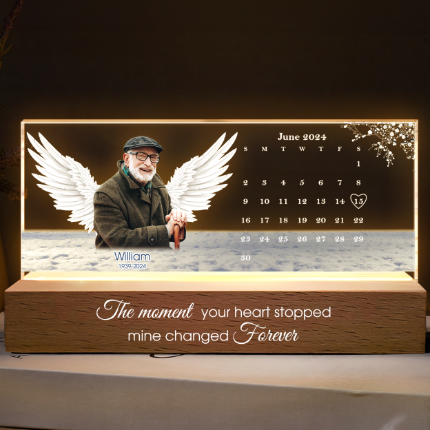 The Day God Calls You Home - Personalized Photo LED Night Light