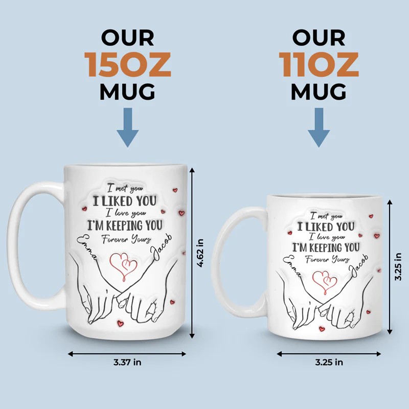 I'm Keeping You Forever - Couple Personalized Custom 3D Inflated Effect Printed Mug - Gift For Husband Wife, Anniversary