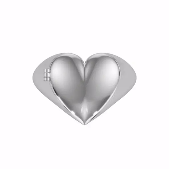 LOCKET HEART RING (ENGRAVABLE)