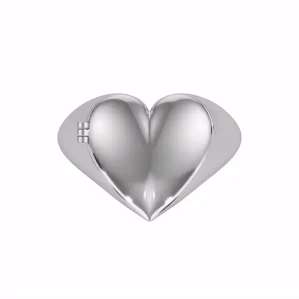 LOCKET HEART RING (ENGRAVABLE)