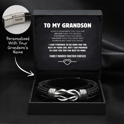 "To My Grandson"Family Bonds - Linked Forever Bracelet