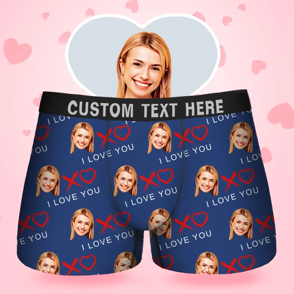 Custom Face Men's BoxerTo Do List For Boyfriend Style Underwear, Birth