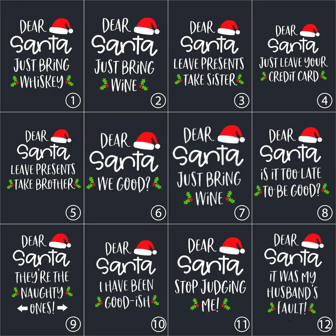 Personalized Dear Santa Matching Family T-Shirts For Christmas Party